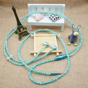 Necklace Earphone In-Ear Pink