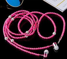 Necklace Earphone In-Ear Pink