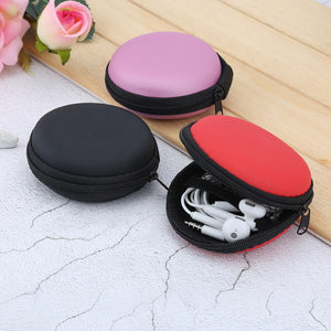 Portable Mini Round Hard Storage earphone