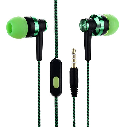 1pcs In-ear Braided Wiring Cord Subwoofer Eardphone