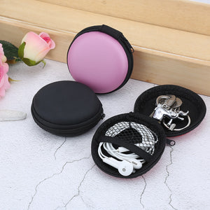 Portable Mini Round Hard Storage earphone