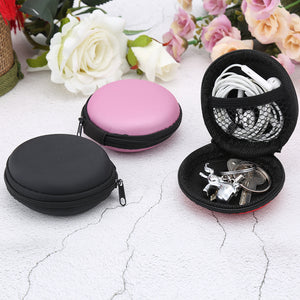 Portable Mini Round Hard Storage earphone