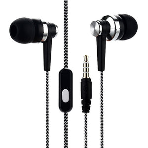 1pcs In-ear Braided Wiring Cord Subwoofer Eardphone