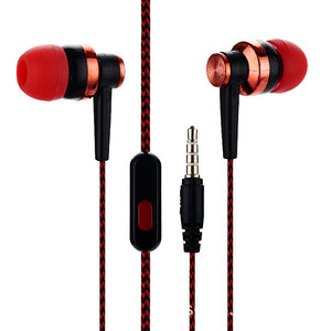 1pcs In-ear Braided Wiring Cord Subwoofer Eardphone