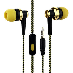 1pcs In-ear Braided Wiring Cord Subwoofer Eardphone